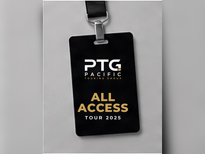 PTG identity applied to a tour accreditation pass